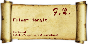 Fulmer Margit névjegykártya